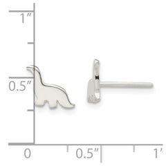 Sterling Silver Polished Dinosaur Post Earrings