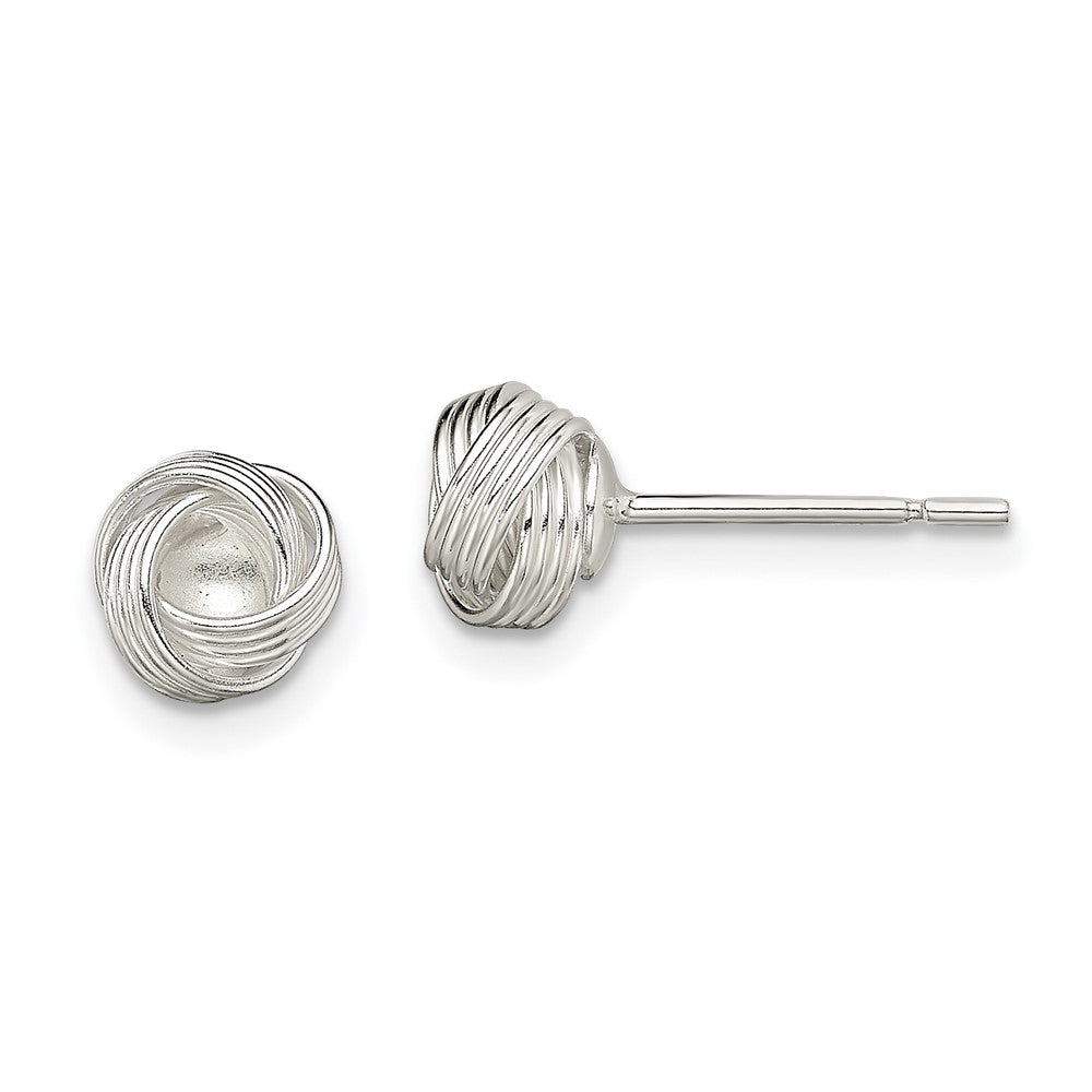 Sterling Silver Polished Love Knot Post Earrings