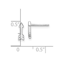 Rhodium-plated Sterling Silver Arrow Post Earrings
