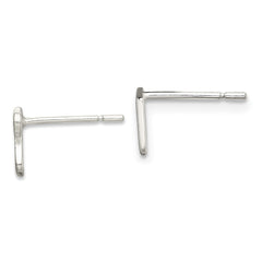 Sterling Silver Polished Left and Right Music Notes Post Earrings