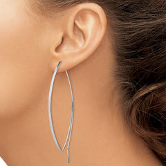Rhodium-plated Sterling Silver Polished Threader Earrings