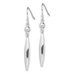 Sterling Silver Polished Dangle Shepherd Hook Earrings