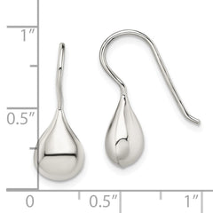 Sterling Silver Polished Teardrop Earrings
