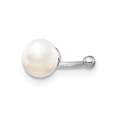 Rhodium-plated Sterling Silver FWC Pearl Cuff Earrings