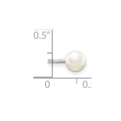 Rhodinierte FWC-Perlen-Manschettenohrringe aus Sterlingsilber