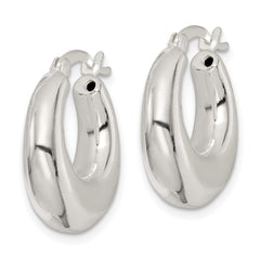 Sterling Silver Polished Hoop Earrings