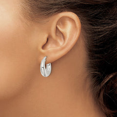 Sterling Silver Polished Hoop Earrings