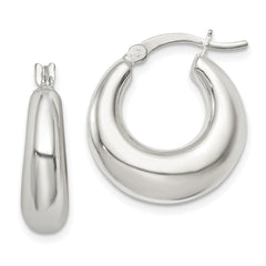 Sterling Silver Polished Hoop Earrings