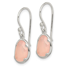 Sterling Silver Pink Chalcedony Dangle Earrings