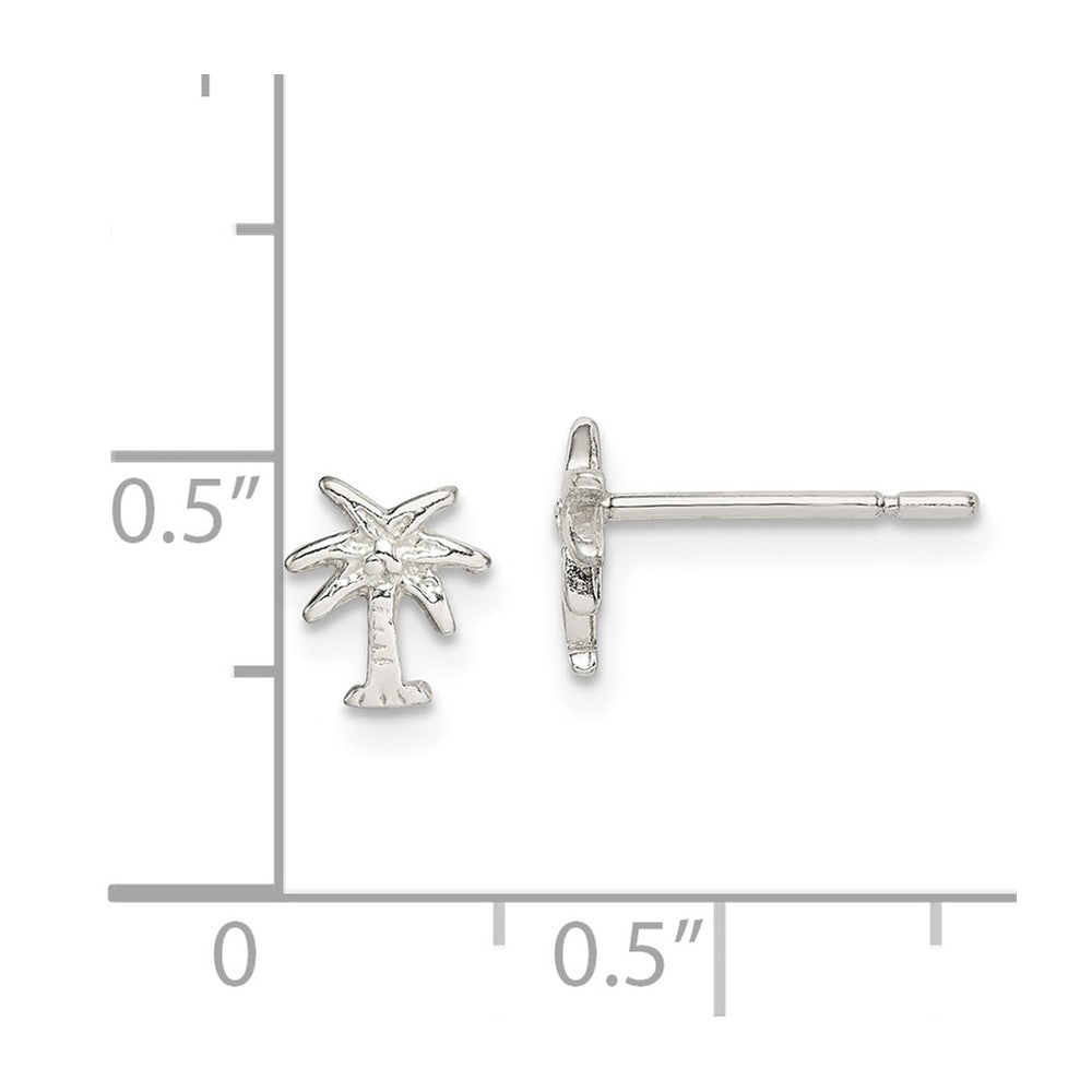 Sterling Silver Palm Tree Post Earrings