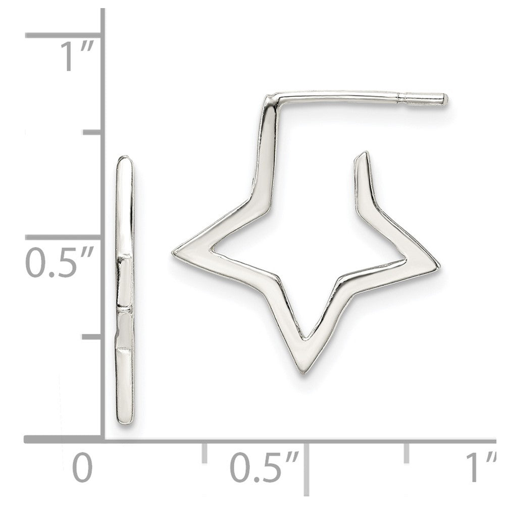 Sterling Silver Star Earrings