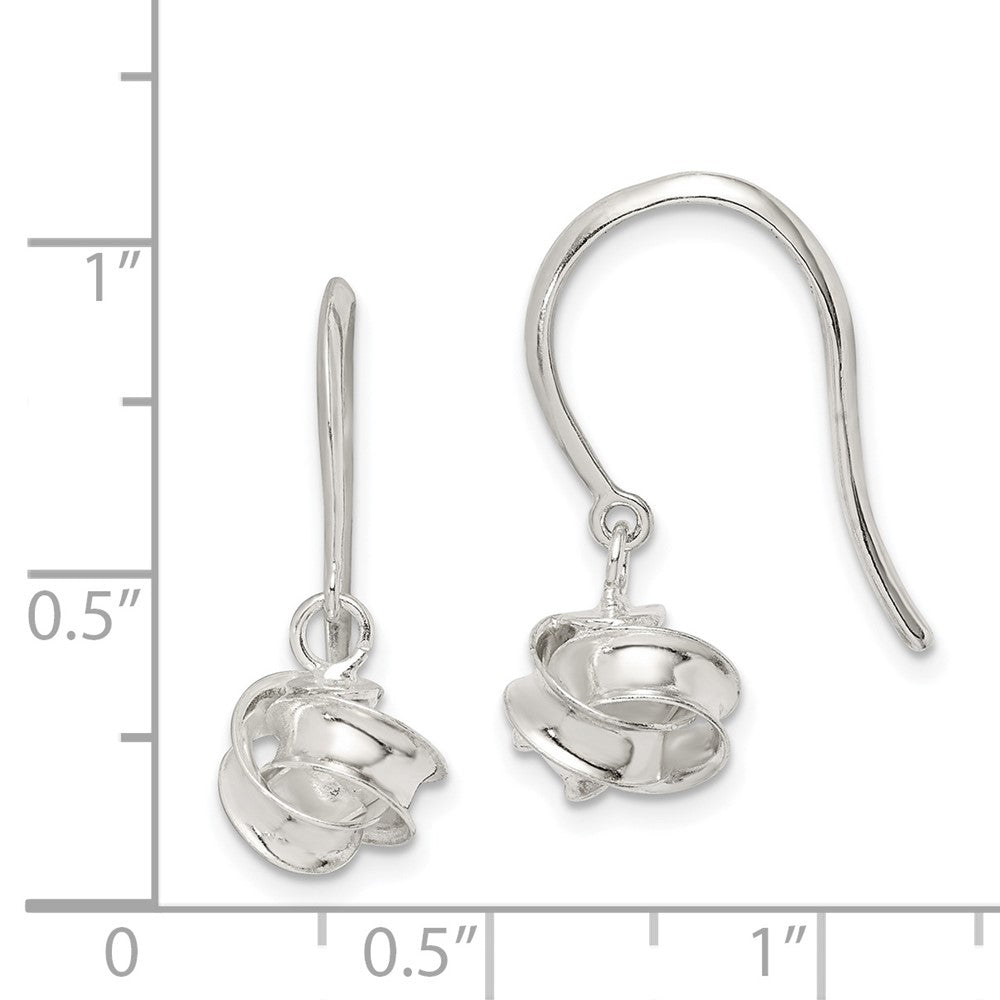 Sterling Silver Knot Dangle Earrings