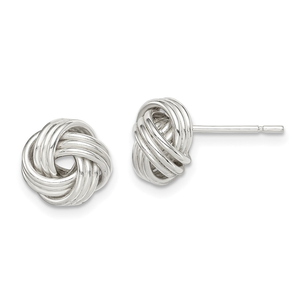 Sterling Silver Love Knot Post Earrings