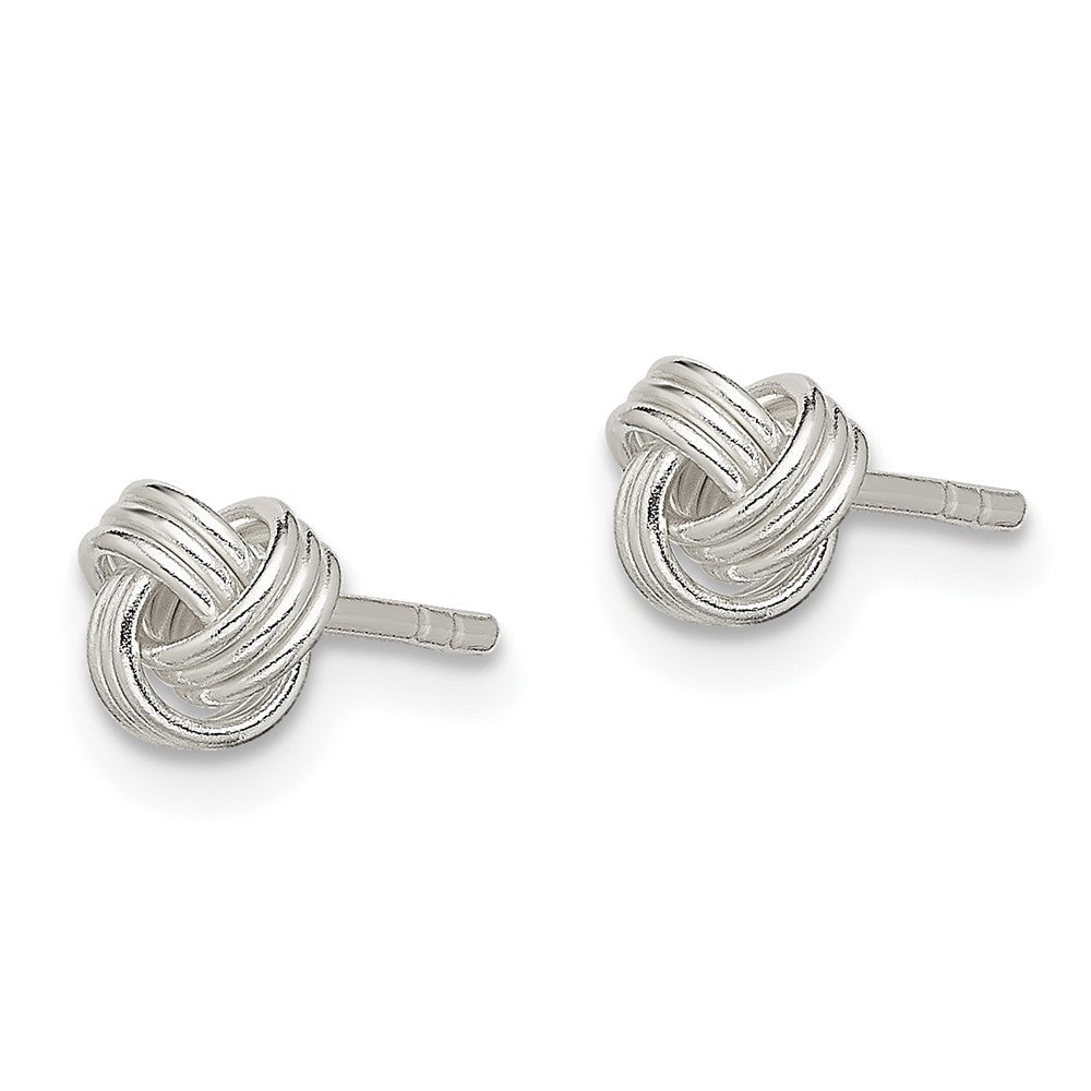 Sterling Silver Love Knot Post Earrings