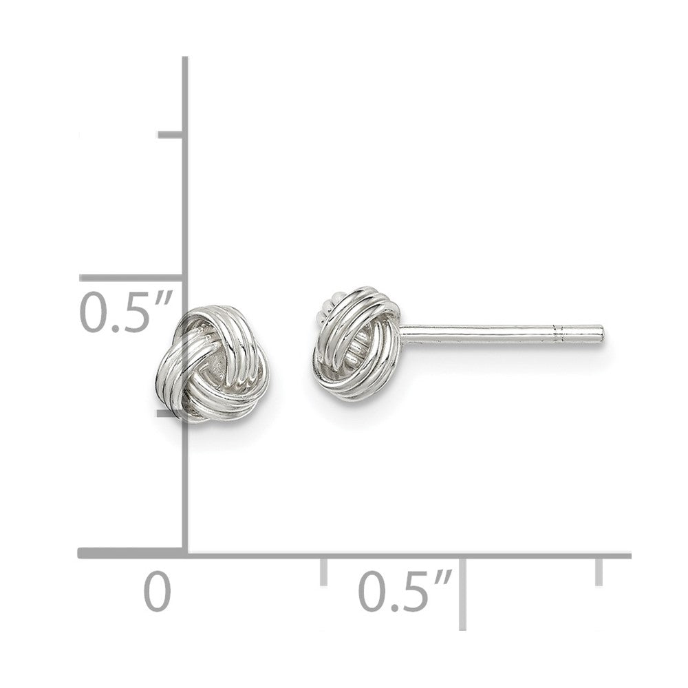 Sterling Silver Love Knot Post Earrings
