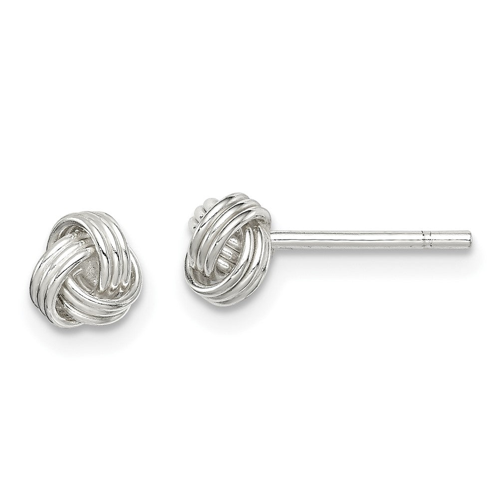 Sterling Silver Love Knot Post Earrings