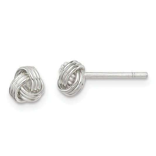 Sterling Silver Love Knot Post Earrings
