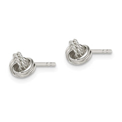 Sterling Silver Love Knot Post Earrings