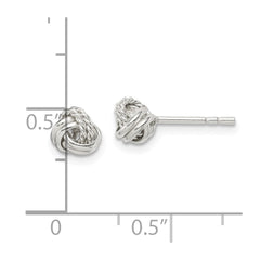 Sterling Silver Love Knot Post Earrings