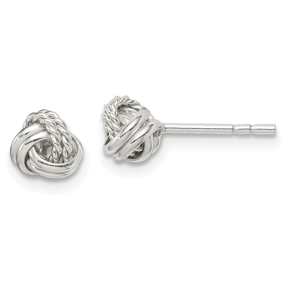 Sterling Silver Love Knot Post Earrings