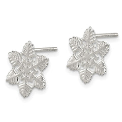 Sterling Silver Snowflake Post Earrings