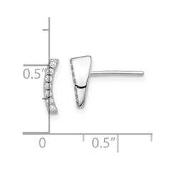 Rhodium-plated Sterling Silver CZ Earrings