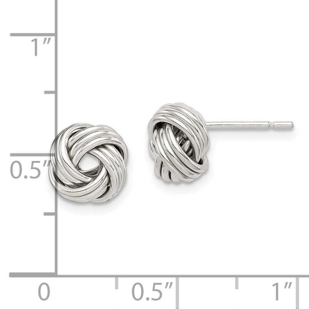 Sterling Silver Polished Love Knot Earrings