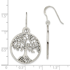Sterling Silver Tree of Life Dangle Earrings