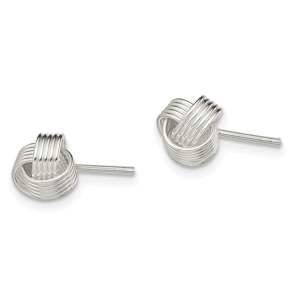 Sterling Silver Love Knot Small Post Earrings