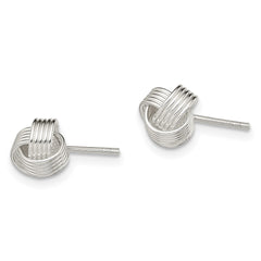 Sterling Silver Love Knot Small Post Earrings
