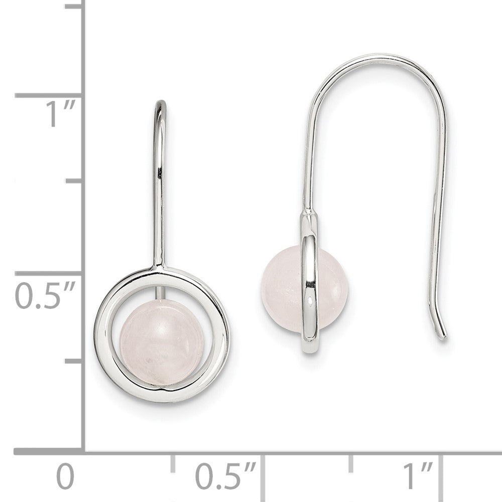 Sterling Silver Pink Chalcedony Dangle Earrings