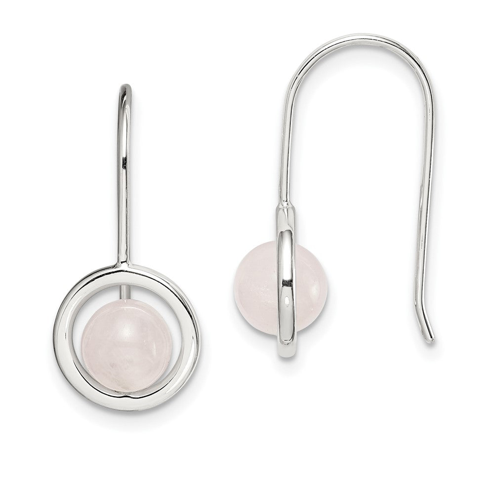 Sterling Silver Pink Chalcedony Dangle Earrings