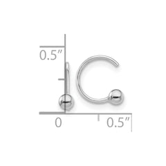 Rhodium-plated Sterling Silver Ball Ear Cuffs