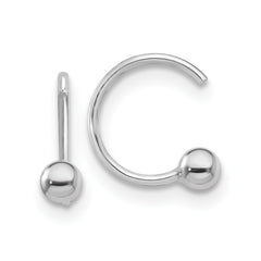 Rhodium-plated Sterling Silver Ball Ear Cuffs