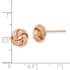 Rose Gold-plated Sterling Silver Love Knot Post Earrings
