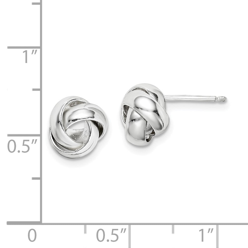 Sterling Silver Polished 9mm Love Knot Post Earrings