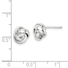 Sterling Silver Polished 9mm Love Knot Post Earrings