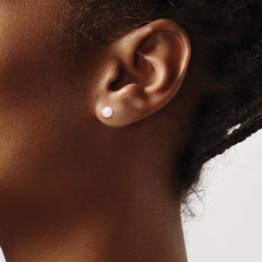 Sterling Silver Madi K 4-5mm Pink Round FWC Pearl Stud Earrings