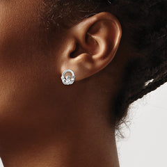 Sterling Silver Polished Claddagh Post Earrings