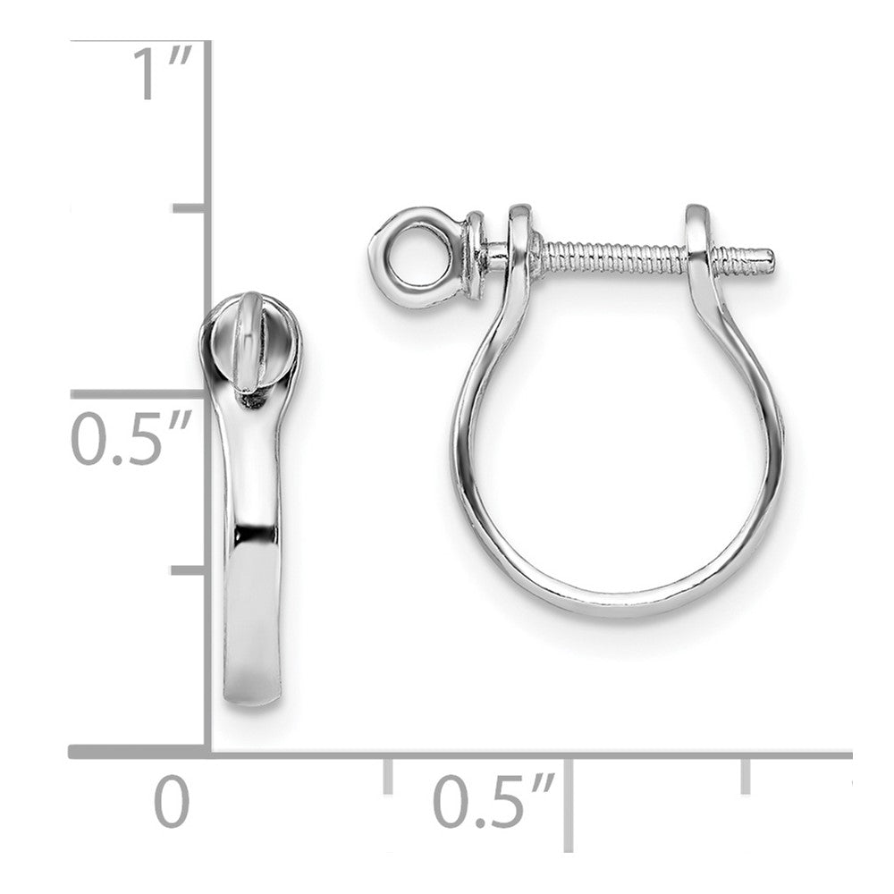Sterling Silver Polished 3D Shackle Link Screw Earrings