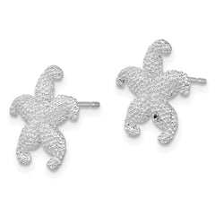 Sterling Silver Polished Starfish Post Earrings