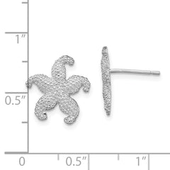 Sterling Silver Polished Starfish Post Earrings