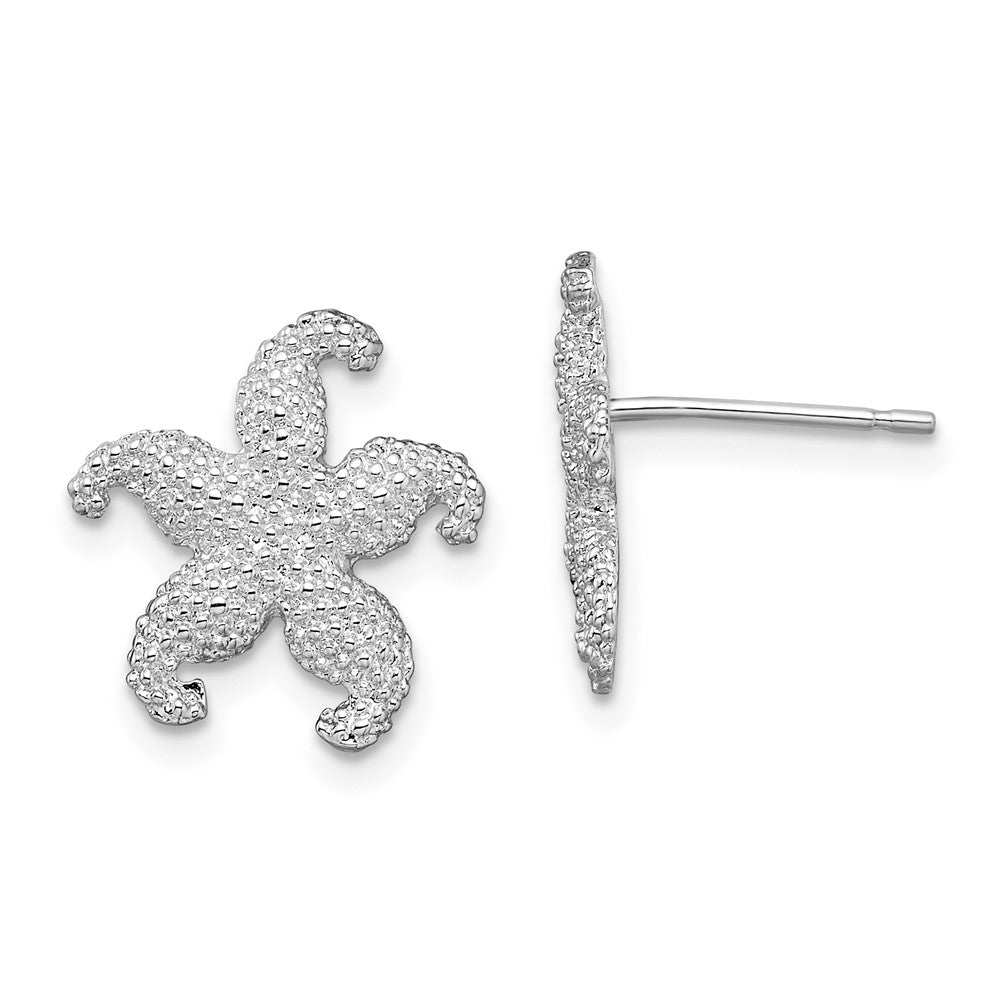 Sterling Silver Polished Starfish Post Earrings