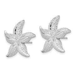 Sterling Silver Polished Starfish Post Earrings