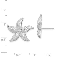 Sterling Silver Polished Starfish Post Earrings