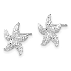 Sterling Silver Polished Starfish Post Earrings