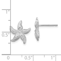Sterling Silver Polished Starfish Post Earrings