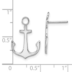 Sterling Silver Polished Anchor Post Earrings