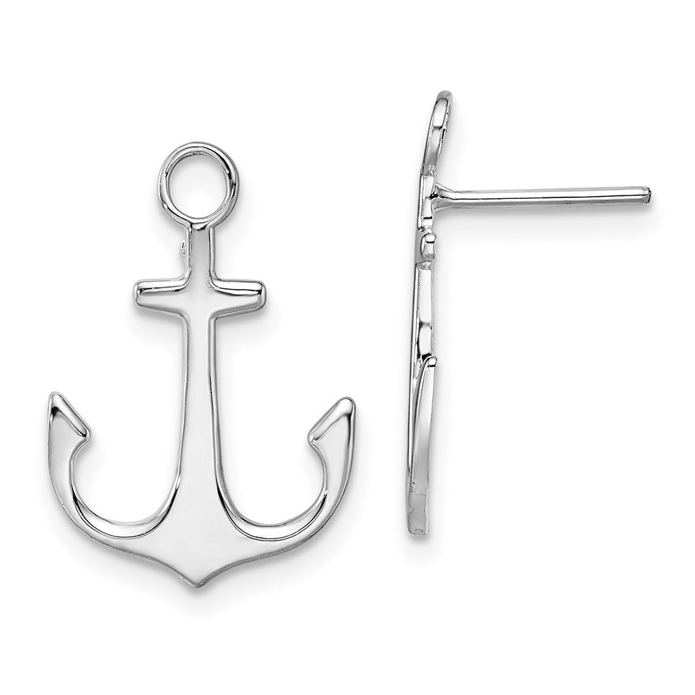 Sterling Silver Polished Anchor Post Earrings