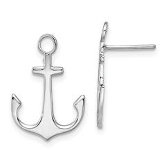 Sterling Silver Polished Anchor Post Earrings